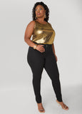 Plus Size Foiled Tank Plus Size Metallic Tank Top Plus Size Basic