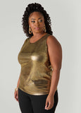 Plus Size Foiled Tank Plus Size Metallic Tank Top Plus Size Basic