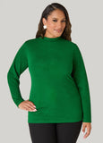 Plus Size Textured Mock Neck Top