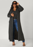 Button Front Metallic Duster