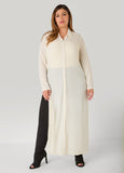 Button Front Metallic Duster