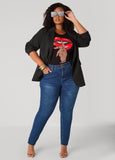 Ssshh Glittered Graphic Tee