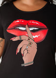 Ssshh Glittered Graphic Tee