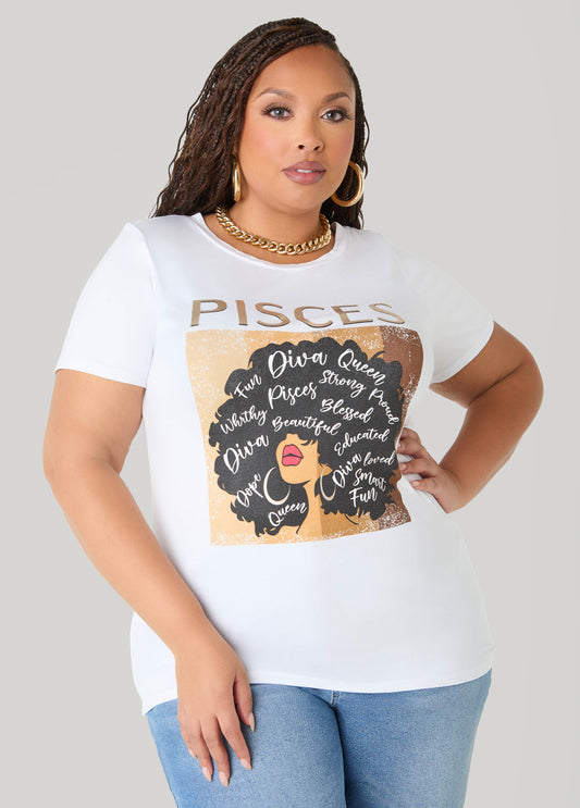 Pisces Metallic Graphic Tee