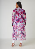 Open Front Abstract Duster