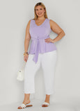 Tie Front Peplum Top