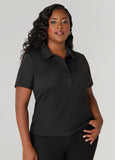 Plus Size Stretch Knit Polo Shirt