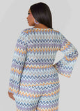 U Ring Chevron Knit Top