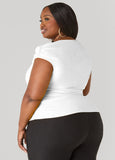 Embellished Draped Tee