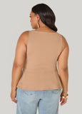Stretch Crepe Peplum Top