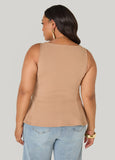 Stretch Crepe Peplum Top