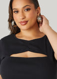 Cutout Ribbed Tee