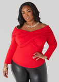 Crisscross Off The Shoulder Top