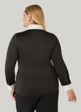 Cutout Poplin Paneled Top