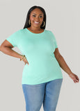 Plus Size Short Sleeved Tee Basic T Shirt Essential Top Jersey Tee