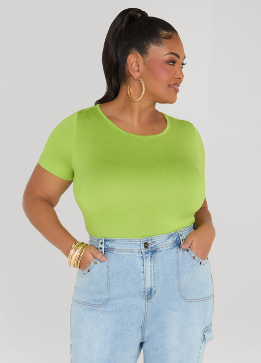 Plus Size Short Sleeve Tee Basic T Shirt Everyday Tee Jersey Top
