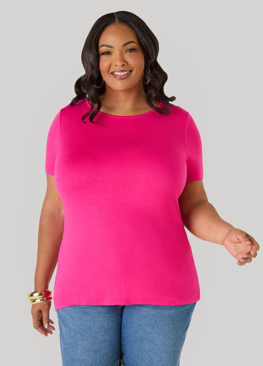 Plus Size The Basic Crewneck Jersey Tee