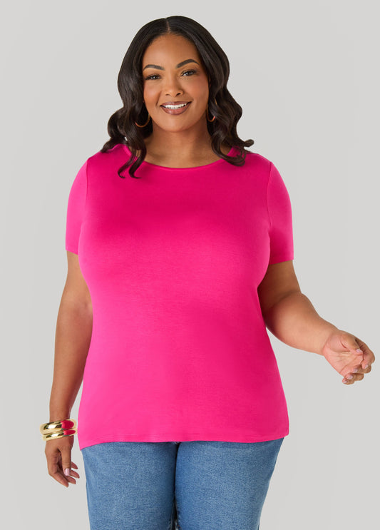 Plus Size The Basic Crewneck Jersey Tee