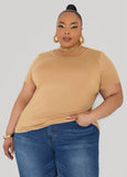 Plus Size Short Sleeve Tee Basic T Shirt Essential Top Jersey Tee
