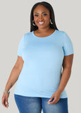 Plus Size Short Sleeve Tee Basic T Shirt Essential Top Jersey Tee