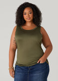 Plus Size Chic Sleeveless Trendy Stretch Fitted Cami Tank Top