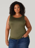 Plus Size Chic Sleeveless Trendy Stretch Fitted Cami Tank Top