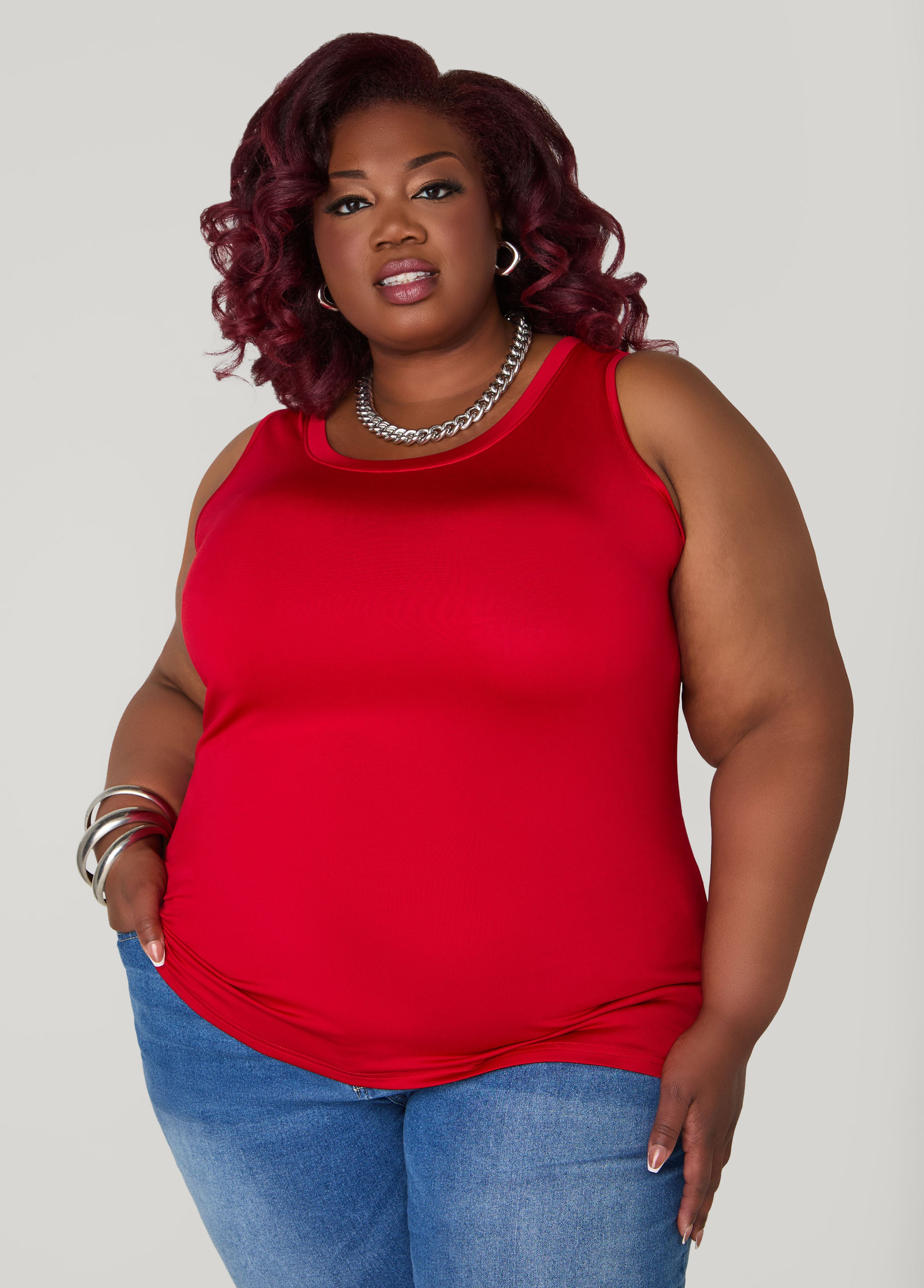 Plus Size The Basic Knit Cami Top