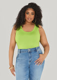 Plus Size Chic Sleeveless Plus Size Slinky Knit Cami Tank Top