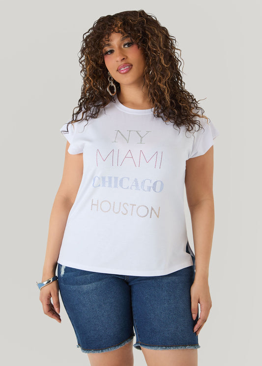Floral Jersey Graphic Tee