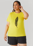 Feather Embroidered Tee