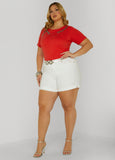 Sequin Leaf Applique Tee
