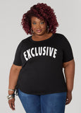 Plus Size Exclusive Graphic Tee Plus Size T Shirt Plus Size Top