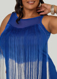 Fringed Mesh Paneled Top