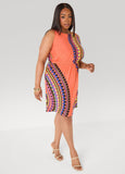 Dotted Cinch Waist Tunic
