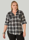 Plaid Button Front Shirt