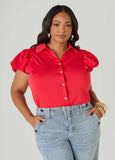 Puff Sleeved Paneled Shirt