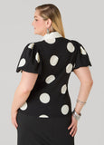 Puff Sleeved Polka Dot Shirt