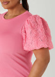 Rosette Puff Sleeved Top