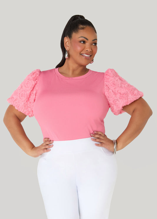 Rosette Puff Sleeved Top