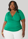 Necklace Faux Wrap Top