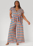 Chevron Knit Faux Wrap Top