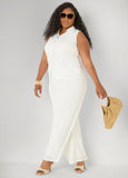 Eyelet Button Front Top