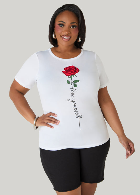 Love Yourself Rose Tee