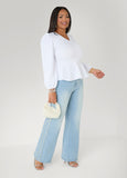 Puff Sleeved Peplum Top