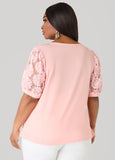 Keyhole Mesh Sleeved Top