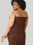 Textured Asymmetric Tube Top