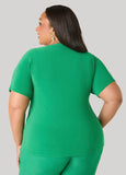 Knotted V Neck Top