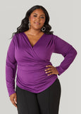 Pleated Faux Wrap Top