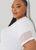 Crochet Paneled T Shirt