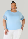 Crochet Paneled T Shirt